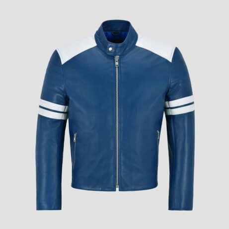 Cafe Racer Leather Biker Jacket