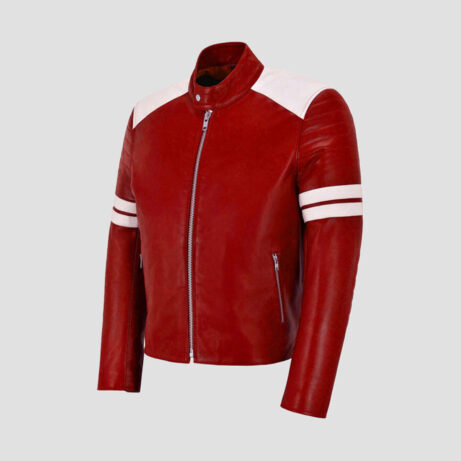 Cafe Racer Leather Biker Jacket