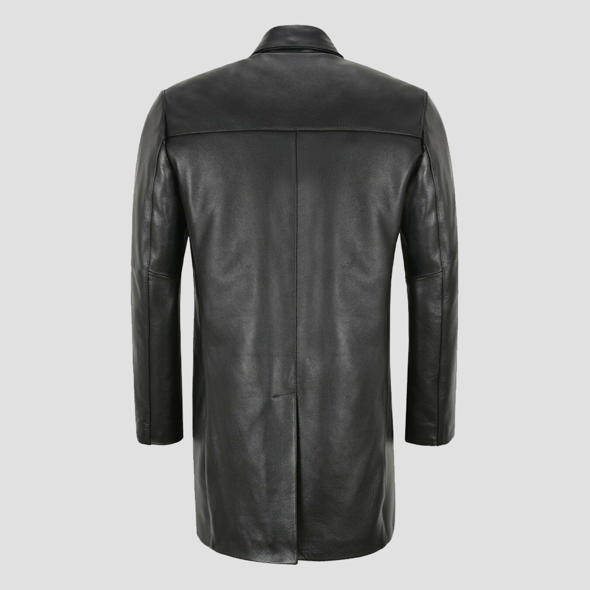 Authentic Long Black Leather Coat - The Vintage Leather