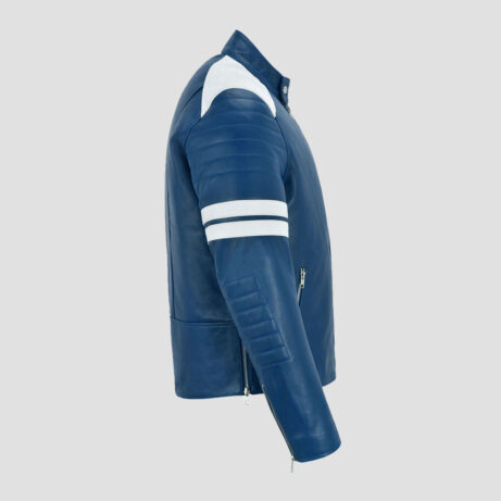 Cafe Racer Leather Biker Jacket