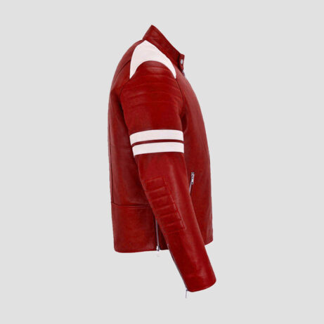 Cafe Racer Leather Biker Jacket