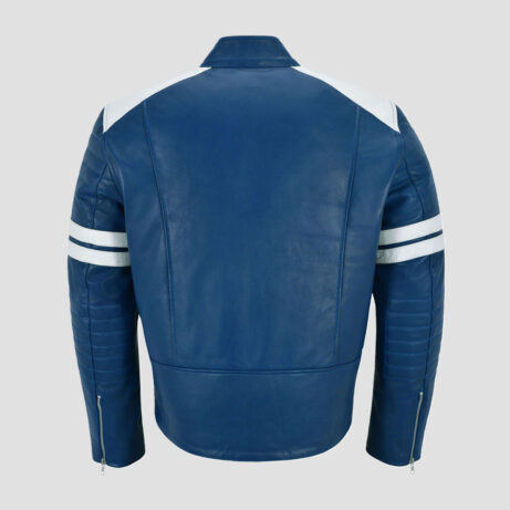 Cafe Racer Leather Biker Jacket