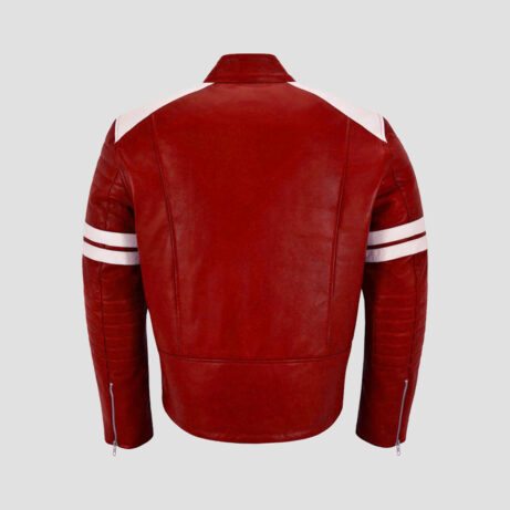 Cafe Racer Leather Biker Jacket