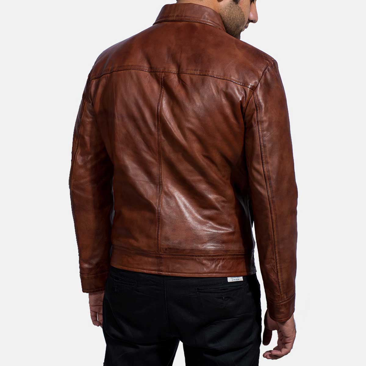 Brown Leather Inferno Jacket For Men - The Vintage Leather