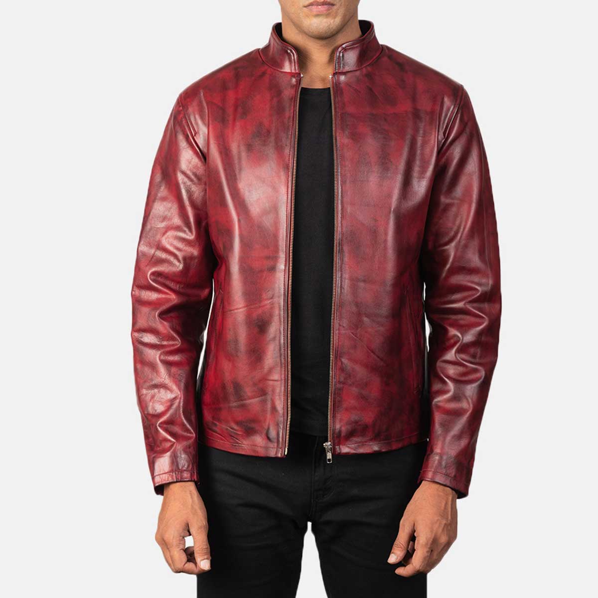 Burgundy Leather Jacket
